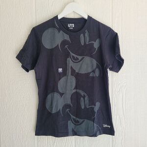 Uniqlo mickey mouse black shirt